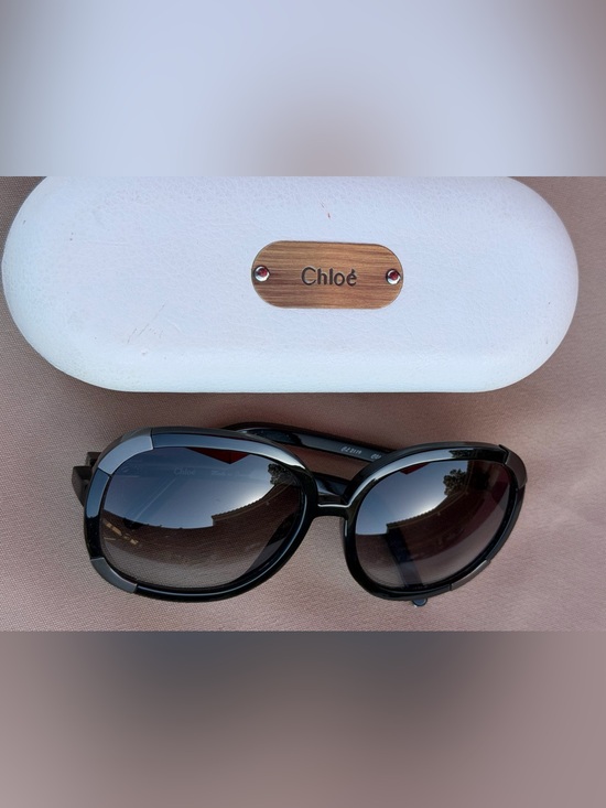 Chloe Myrte CL2119 Oversized Sunglasses Black C01 France Vintage Celeb Favorite